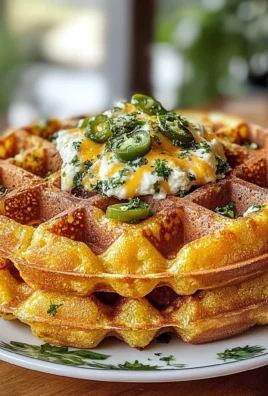 Cheddar Jalapeño Cornbread Waffles