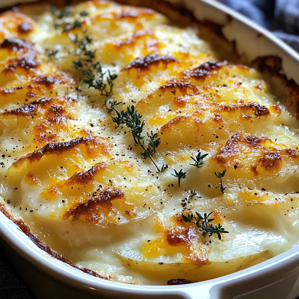 Cheesy Garlic Potatoes Gratin – Easy & Creamy Recipe