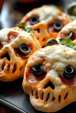Cheesy Halloween Pizza Skulls