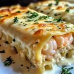 Dive into Decadence: Shrimp & Crab Alfredo Lasagna Roll-Ups You’ll Crave