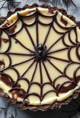 Halloween Chocolate Spiderweb Tart