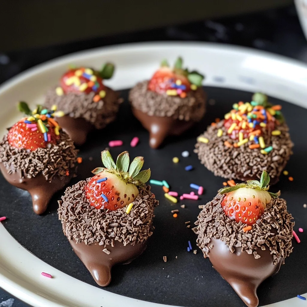 Halloween Dessert - Strawberry and Chocolate fudge mice