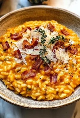 Pumpkin Risotto with Turkey Bacon & Parmesan