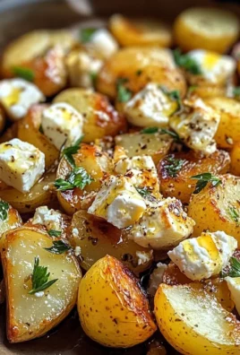 Roasted Potatoes with Baked Feta and Garlic