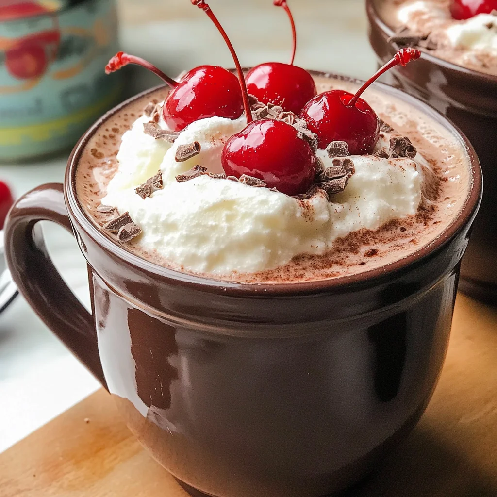 Slow Cooker Chocolate Covered Cherry Hot Chocolate
