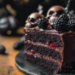 Spooky Black Velvet Halloween Cake