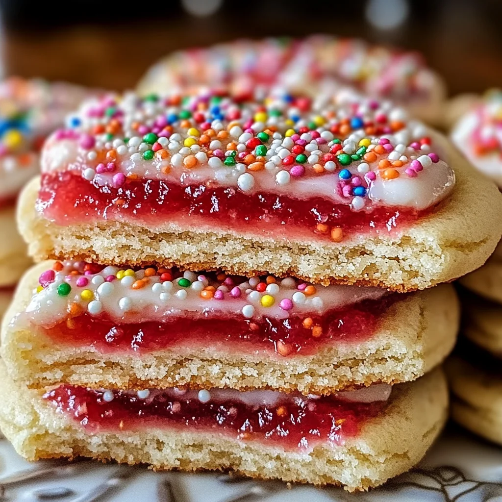 Strawberry Pop Tart Sugar Cookies