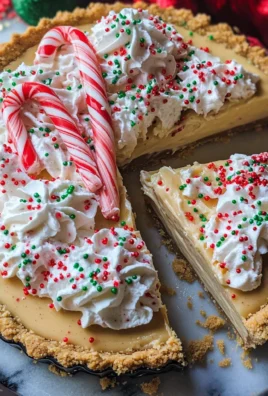 White Chocolate Candy Cane Pie