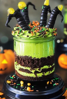 Witches Brew Halloween Cake Jars